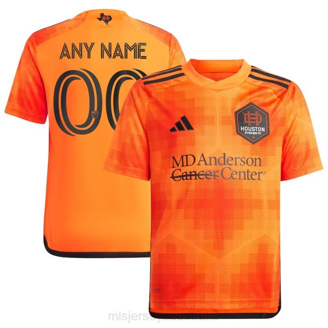 MLS Jerseys Houston Dynamo FC Adidas Orange 2023 El Sol Replica Custom Jersey Kids Jersey 6RDJ554