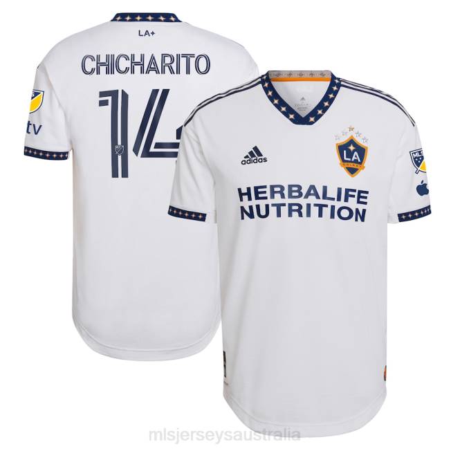 MLS Jerseys LA Galaxy Chicharito Adidas White 2023 City of Dreams Kit Authentic Player Jersey Men Jersey 6RDJ550